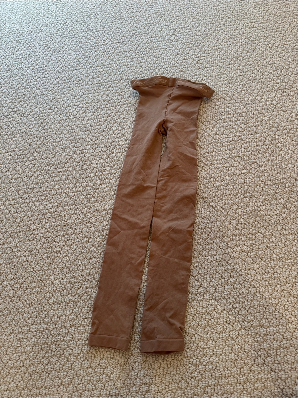 Capezio Tan Ribbed Dance Tights